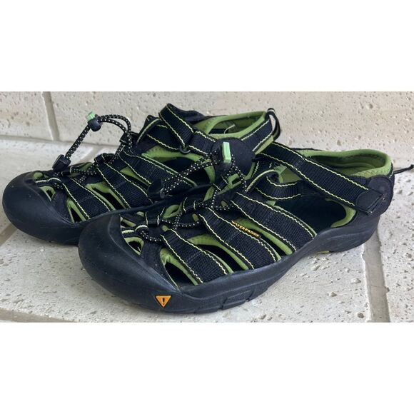 Keen NEWPORT H2 Youth Kids Black Lime Green Waterproof Sandals Size 5 - Picture 14 of 15